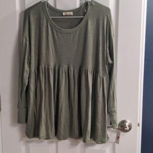 Large Green Ultra Flirt Tunic Large New With Tag